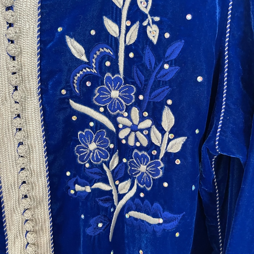 Emerald blue kaftan